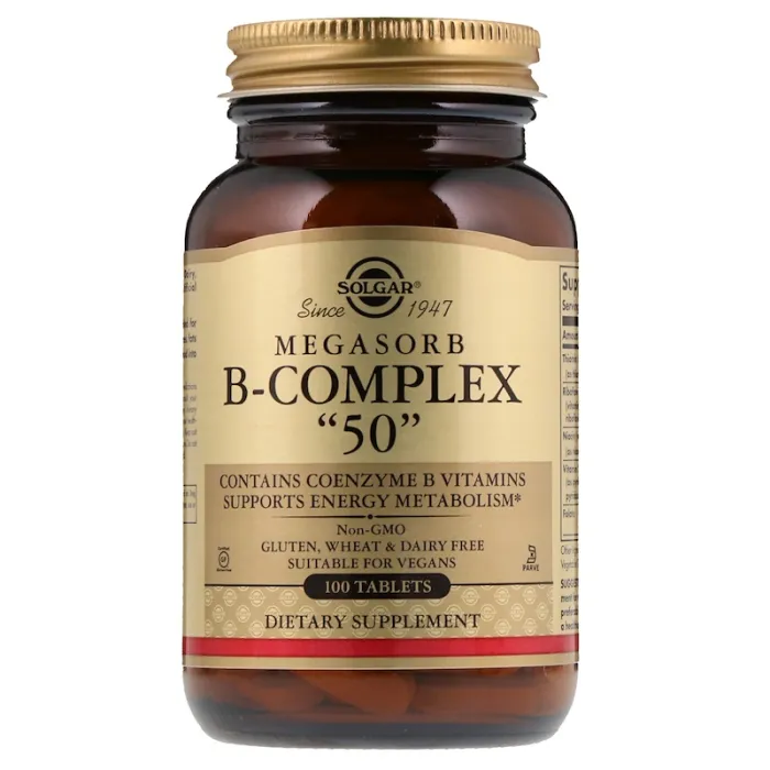SOLGAR Megasorb B-Complex 50, 100 таблеток